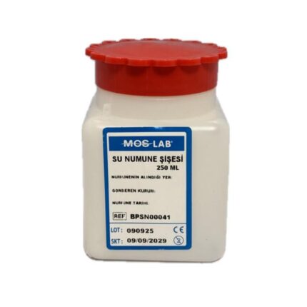 Mühürlenebilir Su Numune Şişesi 250 ml (Polietilen,Steril A)