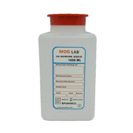 Mühürlenebilir Su Numune Şişesi 1000 ml (Polietilen,Steril A)