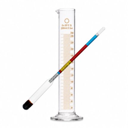 Cam Alkolmetre Renkli + 250 ml Cam Mezür