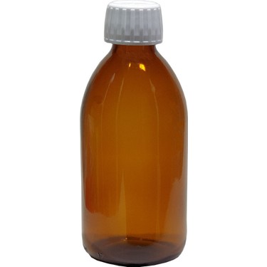1000 ml Kapaklı Amber Cam Ecza Şişesi